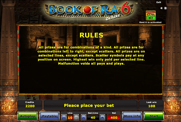 Игровой автомат Book of Ra Deluxe 6 - на сайте Joycasino казино испытай удачу