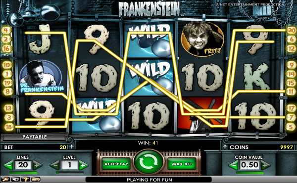 Игровой автомат Frankenstein - сокровища безумного доктора в казино Вулкан