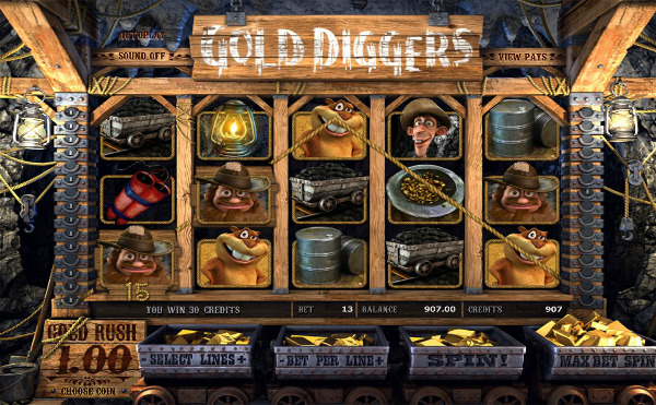 Игровой автомат Gold Diggers - настоящая золотая лихорадка в казино Адмирал