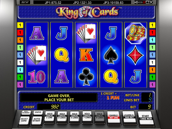 Игровой автомат King Of Cards - постоянные выигрыши и неплохие бонусы