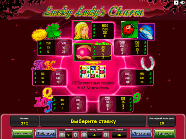Игровой автомат Lucky Lady's Charm - в зеркало Вулкан казино за большим выигрышем