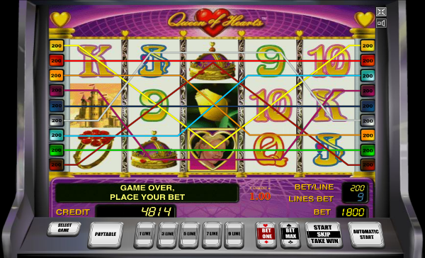 Игровой автомат Queen of Hearts - регулярные бонусы и большие выигрыши для игроков Вулкан Делюкс