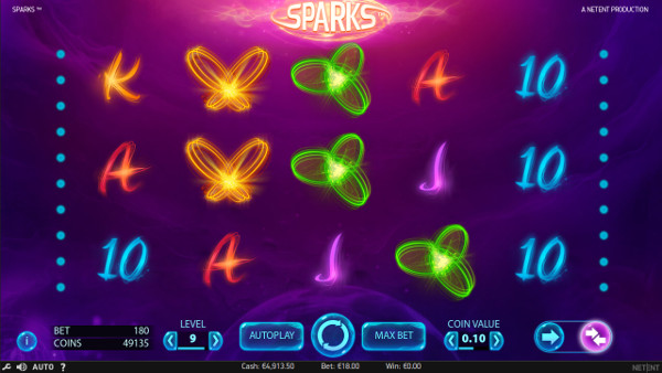 Игровой автомат Sparks - играть в топовые NetEnt слоты в Вулкан Делюкс казино