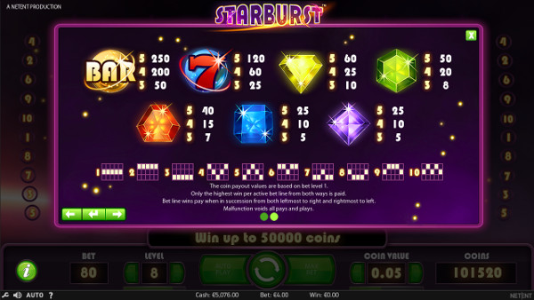 Игровой автомат Starburst - в онлайн казино Вулкан Вегас выгодно проведи время
